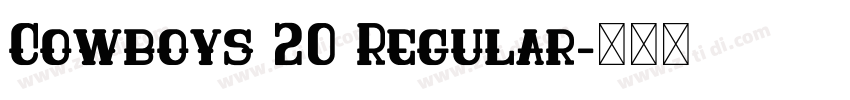 Cowboys 20 Regular字体转换